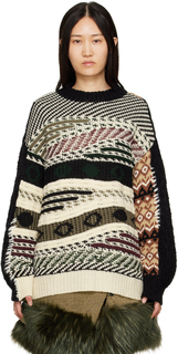 Черно-белый жаккардовый свитер Andersson Bell