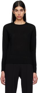Черный свитер с круглым вырезом Max Mara Leisure