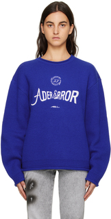 Синий свитер с вышивкой ADER error