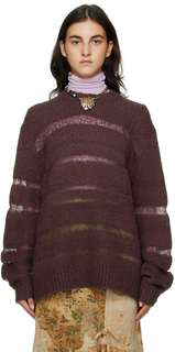 Фиолетовый полосатый свитер Acne Studios