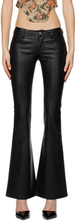 Черные брюки из искусственной кожи Roxy Miaou