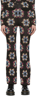 SSENSE Эксклюзивные расклешенные брюки из жаккардового трикотажа черного и многоцветного цветов Paco Rabanne