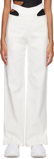 Белые брюки с Y-образной пряжкой спереди Dion Lee