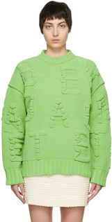 Зеленый свитер с алфавитом Bottega Veneta