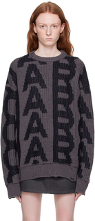 Серый свитер &apos;The Monogram Distressed&apos; Marc Jacobs