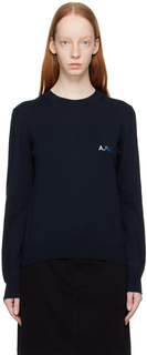 Темно-синий свитер с круглым вырезом A.P.C.