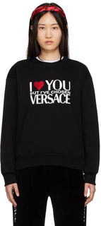 Черный свитшот \Я люблю тебя\&quot;&quot; Versace