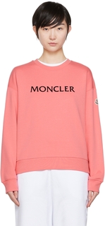 Розовая толстовка с логотипом Moncler