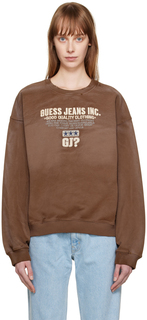 Коричневый свитшот с вышивкой Guess Jeans U.S.A.