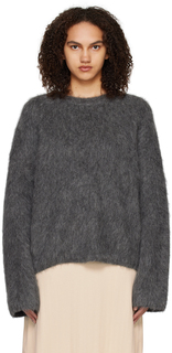 Серый свободный свитер Totême Toteme