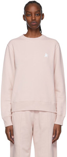 Розовый свитер с изображением Афины Golden Goose