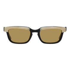 Солнцезащитные очки Gucci Rectangular, черный/бежевый
