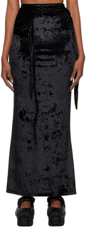 Черная многослойная длинная юбка Ottolinger