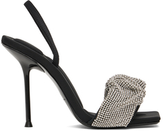 Черные босоножки на каблуке с резинкой для волос Julie с кристаллами Alexander Wang