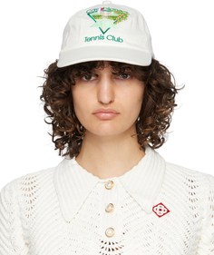 Белая кепка с изображением теннисного клуба Casablanca