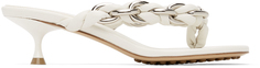Белые сандалии с цепочками в горошек Bottega Veneta