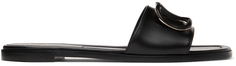 Черные сандалии с V-логотипом Valentino Garavani