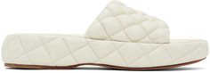 Белые стеганые сандалии Bottega Veneta