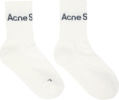 Белые носки с логотипом Acne Studios