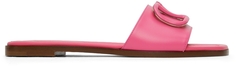 Розовые сандалии с V-логотипом Valentino Garavani