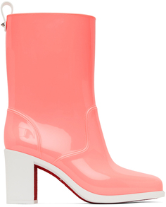 Ботинки Loubirain 70 из ПВХ розового цвета Christian Louboutin