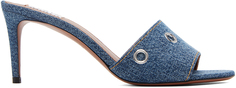 Синие босоножки на каблуке Oeillets ALAÏA