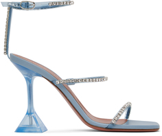 Синие босоножки на каблуке Gilda Glass Amina Muaddi