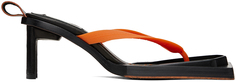 Черно-оранжевые босоножки на каблуке Joyce Miista