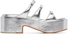 Серебряные сандалии с лентами Marge Sherwood