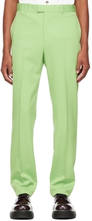 Зеленые шерстяные брюки Bottega Veneta