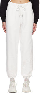 Белые брюки для отдыха с кулиской Moncler