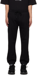 Черные брюки для отдыха с вышивкой Versace Jeans Couture