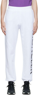 Белые брюки для отдыха с вышивкой Moncler