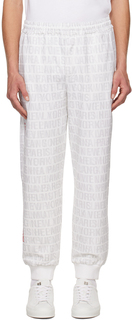 Белые брюки для отдыха с принтом Helmut Lang