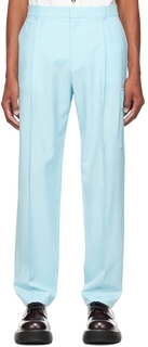 Синие шерстяные брюки карго Bottega Veneta