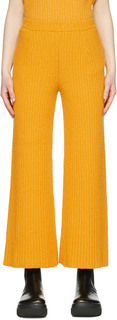 Желтые хлопковые брюки для отдыха Proenza Schouler