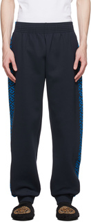 Темно-синие брюки Greca Lounge Versace Underwear