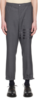Серые брюки с 4 полосками Thom Browne