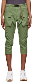 Зеленые укороченные брюки чинос CCP