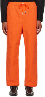 Оранжевые брюки с вышивкой Phoenix Feng Chen Wang
