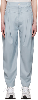 Серые брюки с двойным поясом Feng Chen Wang