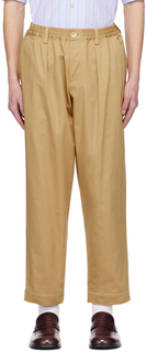 Светло-коричневые укороченные брюки Marni