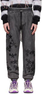 Черные брюки для отдыха Star с пигментным напылением AMIRI