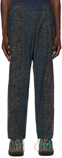 Синие брюки с леопардовым принтом South2 West8