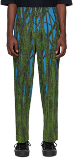 Полевые брюки зеленой травы Homme Plissé Issey Miyake