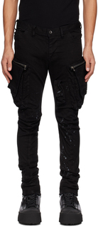 Черные джинсовые брюки карго Damage Julius