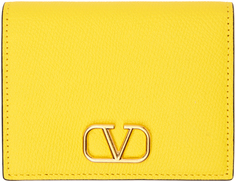 Желтый компактный бумажник VLogo Valentino Garavani