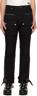 Черные брюки карго Tulwar Cut в стиле милитари C2H4