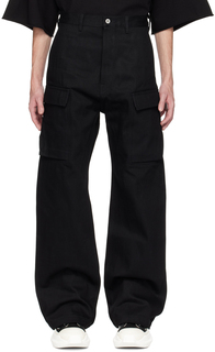 Черные широкие джинсовые брюки карго Rick Owens Drkshdw