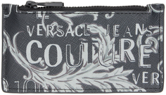 Черный визитница с логотипом Couture Versace Jeans Couture